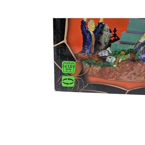 Lemax Spooky Town Angel Of Death Animated Graveyard WORKS 2013 Retired # 34603 - Picture 11 of 16